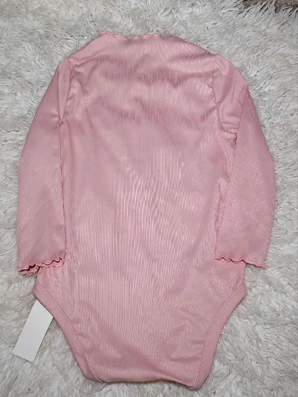 SHEIN Ribbed Long-Sleeve Baby Bodysuit Set in Pink, White & Black